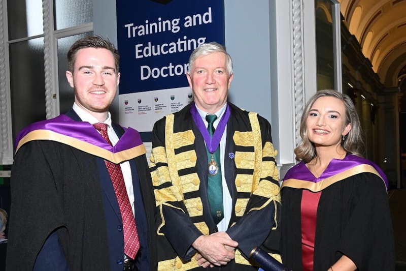 New members at conferring ceremony with RCPI president